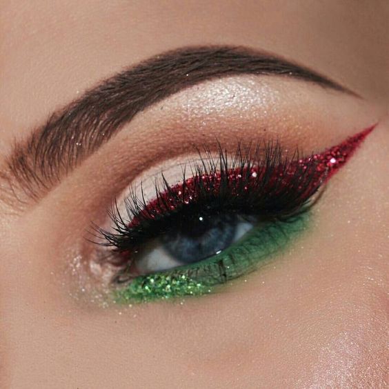 Christmas eye makeup