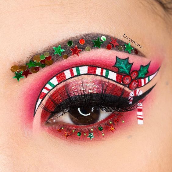 Christmas eye makeup