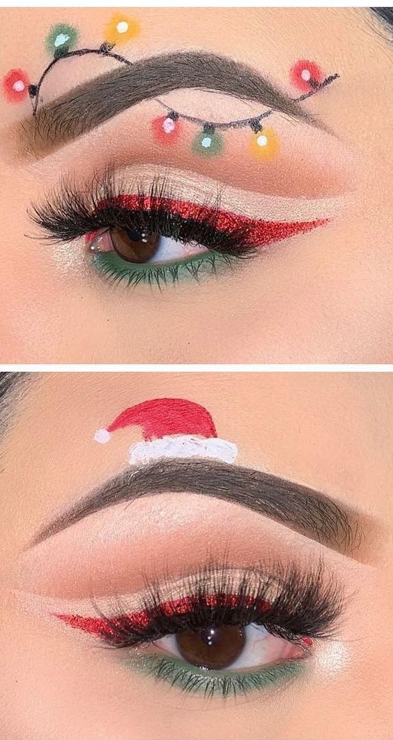 Christmas eye makeup