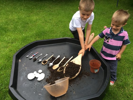Mud Spoon in Tuff Tray