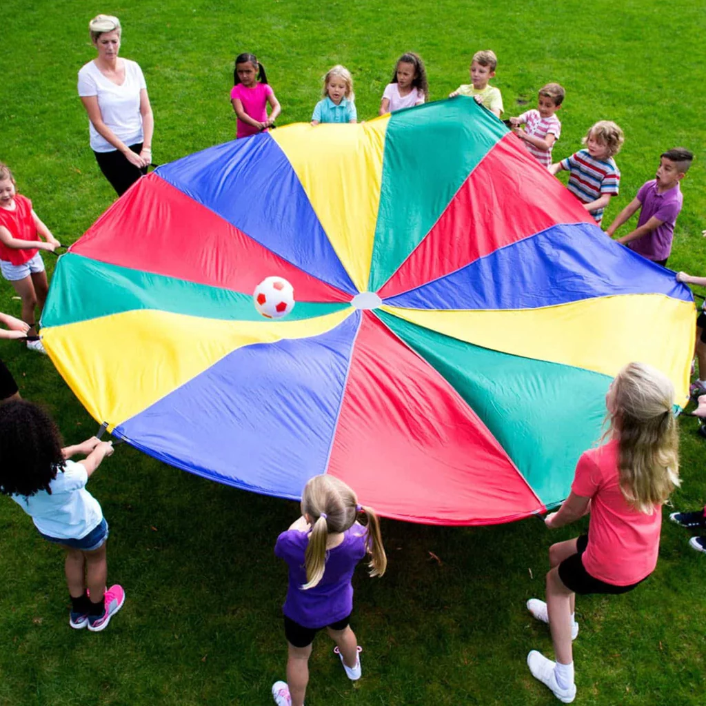 parachute outdoor team building activities and games for kids