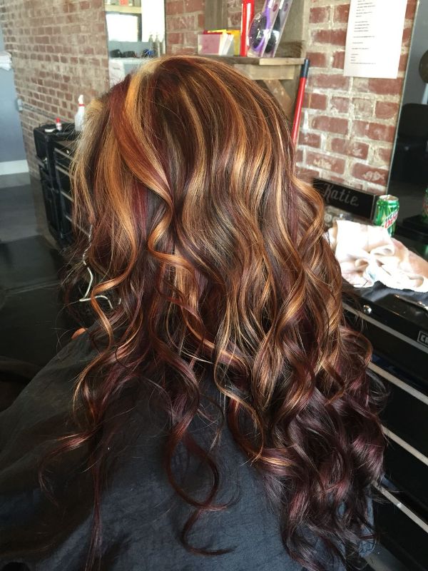 Brown and Caramel Colored Weave